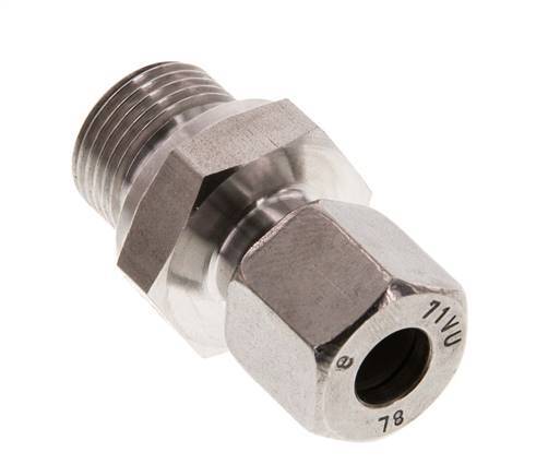 G 3/8'' Male x 8L Stainless steel Straight Cutting Ring 315 Bar DIN 2353