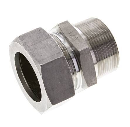 1 1/2'' NPT Male x 42L Stainless steel Straight Cutting Ring 160 Bar DIN 2353