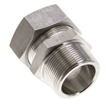 1 1/2'' NPT Male x 42L Stainless steel Straight Cutting Ring 160 Bar DIN 2353