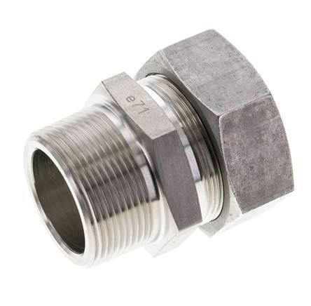 1 1/2'' NPT Male x 42L Stainless steel Straight Cutting Ring 160 Bar DIN 2353