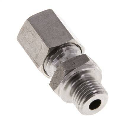 M10x1 Male x 6L Stainless steel Straight Cutting Ring 315 Bar DIN 2353