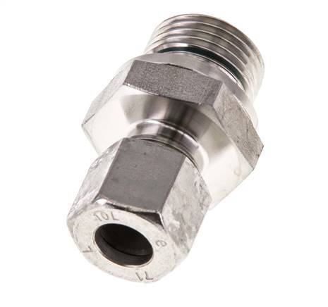 G 1/2'' Male x 10L Stainless steel Straight Cutting Ring with FKM Seal 315 Bar DIN 2353
