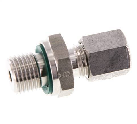 G 1/4'' Male x 6L Stainless steel Straight Cutting Ring with FKM Seal 315 Bar DIN 2353
