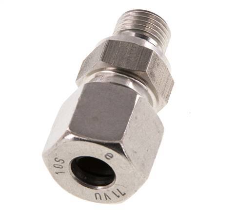 G 1/4'' Male x 10S Stainless steel Straight Cutting Ring with FKM Seal 630 Bar DIN 2353