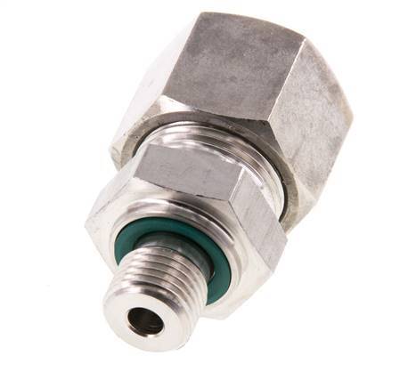 G 1/4'' Male x 14S Stainless steel Straight Cutting Ring with FKM Seal 630 Bar DIN 2353