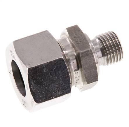G 1/4'' Male x 15L Stainless steel Straight Cutting Ring with FKM Seal 315 Bar DIN 2353
