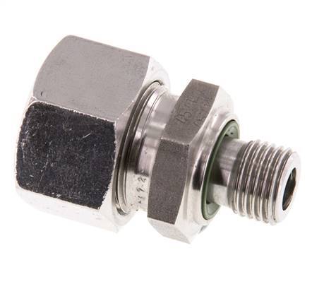 G 1/4'' Male x 15L Stainless steel Straight Cutting Ring with FKM Seal 315 Bar DIN 2353
