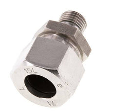 G 1/4'' Male x 15L Stainless steel Straight Cutting Ring with FKM Seal 315 Bar DIN 2353