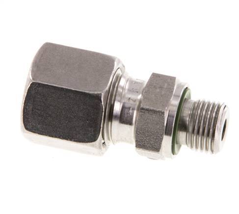 G 1/8'' Male x 8L Stainless steel Straight Cutting Ring with FKM Seal 315 Bar DIN 2353