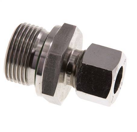 G 3/4'' Male x 12L Stainless steel Straight Cutting Ring with FKM Seal 315 Bar DIN 2353