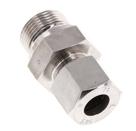 G 3/4'' Male x 14S Stainless steel Straight Cutting Ring with FKM Seal 630 Bar DIN 2353