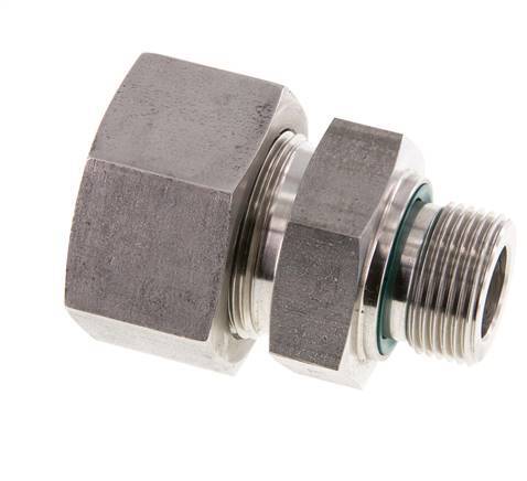G 3/4'' Male x 25S Stainless steel Straight Cutting Ring with FKM Seal 400 Bar DIN 2353