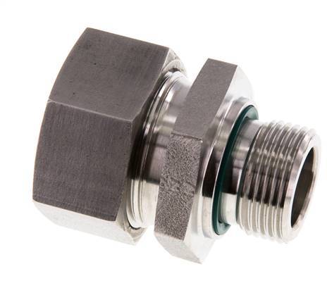 G 3/4'' Male x 28L Stainless steel Straight Cutting Ring with FKM Seal 160 Bar DIN 2353