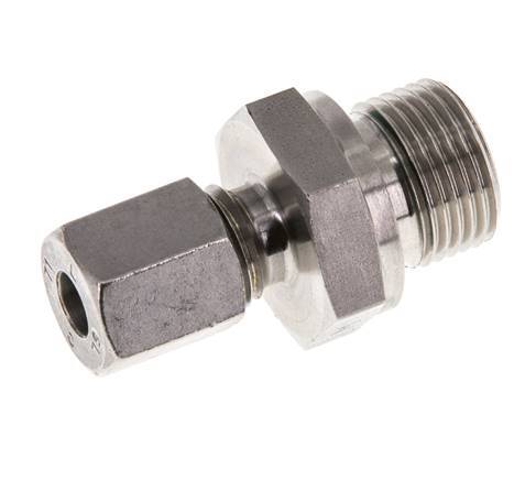 G 3/8'' Male x 6L Stainless steel Straight Cutting Ring with FKM Seal 315 Bar DIN 2353
