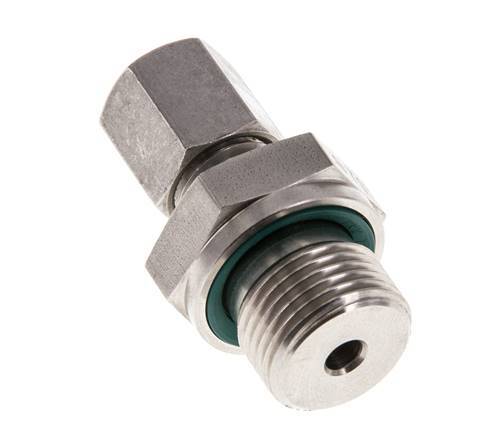 G 3/8'' Male x 6L Stainless steel Straight Cutting Ring with FKM Seal 315 Bar DIN 2353