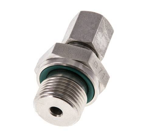 G 3/8'' Male x 6L Stainless steel Straight Cutting Ring with FKM Seal 315 Bar DIN 2353