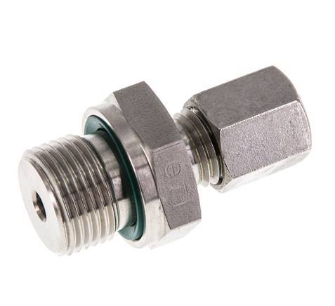 G 3/8'' Male x 6L Stainless steel Straight Cutting Ring with FKM Seal 315 Bar DIN 2353