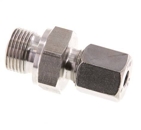G 3/8'' Male x 6S Stainless steel Straight Cutting Ring with FKM Seal 630 Bar DIN 2353