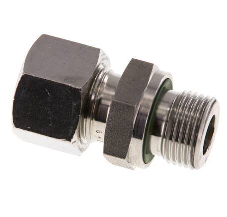 G 3/8'' Male x 12L Stainless steel Straight Cutting Ring with FKM Seal 315 Bar DIN 2353