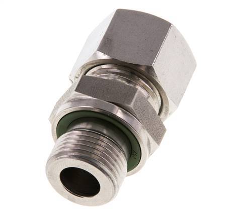 G 3/8'' Male x 12L Stainless steel Straight Cutting Ring with FKM Seal 315 Bar DIN 2353