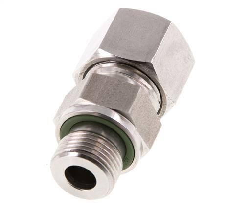 G 3/8'' Male x 12S Stainless steel Straight Cutting Ring with FKM Seal 630 Bar DIN 2353