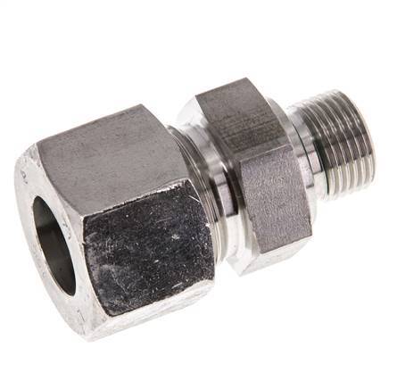 G 3/8'' Male x 16S Stainless steel Straight Cutting Ring with FKM Seal 400 Bar DIN 2353