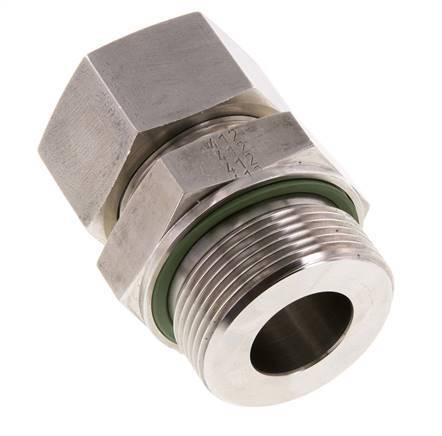 G 1 1/2'' Male x 30S Stainless steel Straight Cutting Ring with FKM Seal 400 Bar DIN 2353