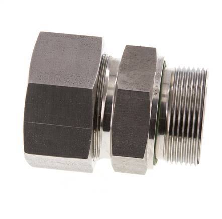 G 1 1/2'' Male x 38S Stainless steel Straight Cutting Ring with FKM Seal 315 Bar DIN 2353