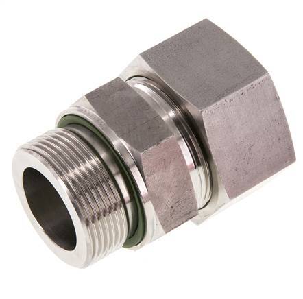 G 1 1/2'' Male x 38S Stainless steel Straight Cutting Ring with FKM Seal 315 Bar DIN 2353