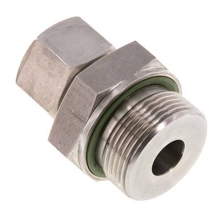 G 1 1/4'' Male x 20S Stainless steel Straight Cutting Ring with FKM Seal 400 Bar DIN 2353