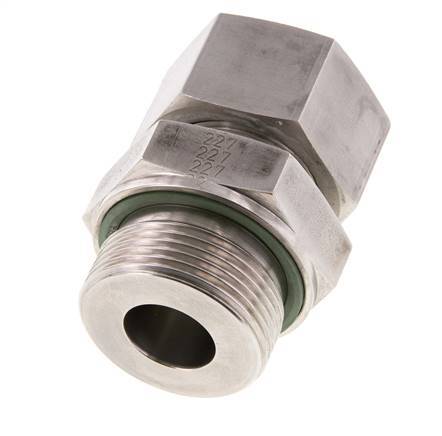G 1 1/4'' Male x 25S Stainless steel Straight Cutting Ring with FKM Seal 400 Bar DIN 2353