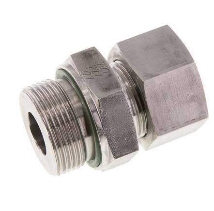 G 1 1/4'' Male x 25S Stainless steel Straight Cutting Ring with FKM Seal 400 Bar DIN 2353