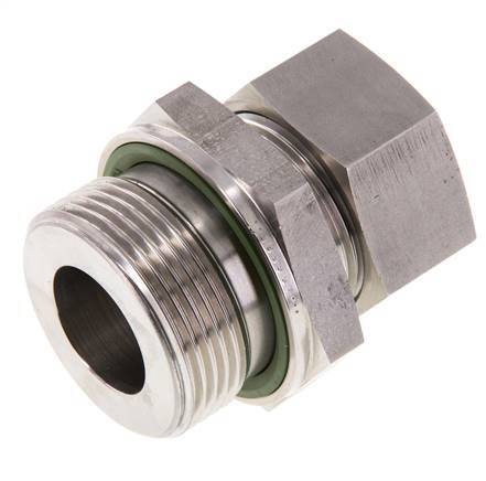 G 1 1/4'' Male x 28L Stainless steel Straight Cutting Ring with FKM Seal 160 Bar DIN 2353