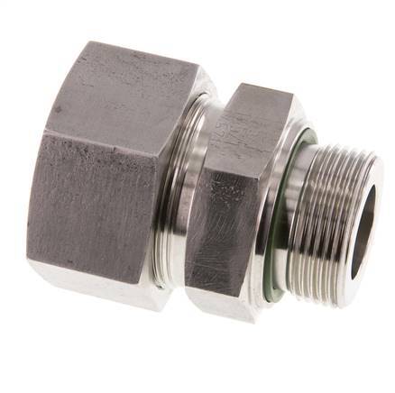 G 1 1/4'' Male x 38S Stainless steel Straight Cutting Ring with FKM Seal 315 Bar DIN 2353