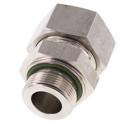 G 1 1/4'' Male x 38S Stainless steel Straight Cutting Ring with FKM Seal 315 Bar DIN 2353