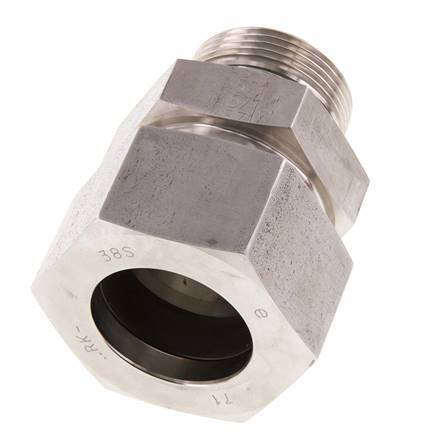 G 1 1/4'' Male x 38S Stainless steel Straight Cutting Ring with FKM Seal 315 Bar DIN 2353