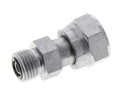 UN 11/16''-16 x UNF 9/16''-18 F/M Zinc plated Steel Reducing Adapter ORFS 630 Bar - Hydraulic