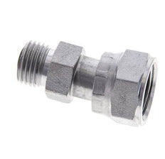 UN 11/16''-16 x UNF 9/16''-18 F/M Zinc plated Steel Reducing Adapter ORFS 630 Bar - Hydraulic