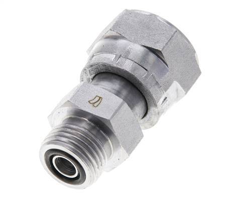 UN 13/16''-16 x UN 11/16''-16 F/M Zinc plated Steel Reducing Adapter ORFS 630 Bar - Hydraulic