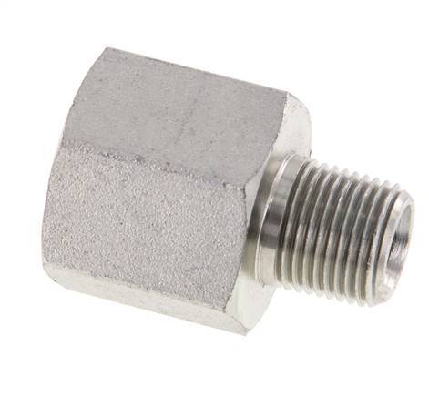 3/8'' NPT x 1/2'' NPT M/F Zinc plated Steel Reducing Ring 210 Bar - Hydraulic