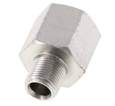 3/8'' NPT x 1/2'' NPT M/F Zinc plated Steel Reducing Ring 210 Bar - Hydraulic