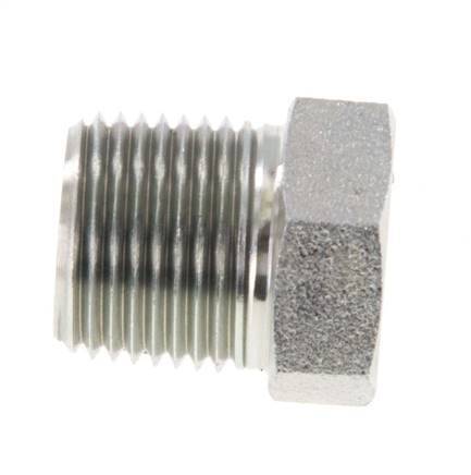3/8'' NPT x 1/8'' NPT M/F Zinc plated Steel Reducing Ring 210 Bar - Hydraulic