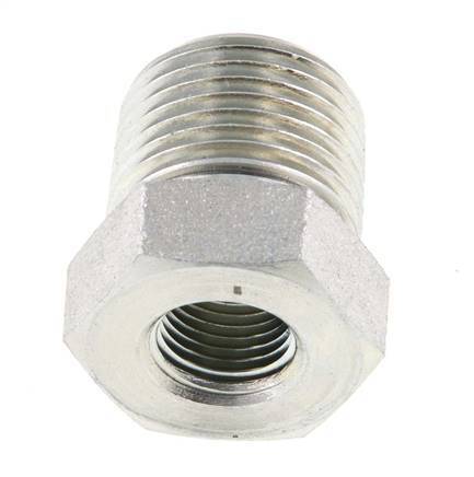 3/8'' NPT x 1/8'' NPT M/F Zinc plated Steel Reducing Ring 210 Bar - Hydraulic