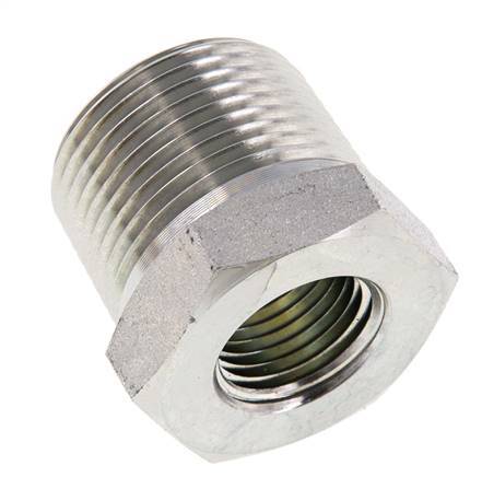 1'' NPT x 1/2'' NPT M/F Zinc plated Steel Reducing Ring 140 Bar - Hydraulic