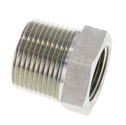 1'' NPT x 3/4'' NPT M/F Zinc plated Steel Reducing Ring 140 Bar - Hydraulic