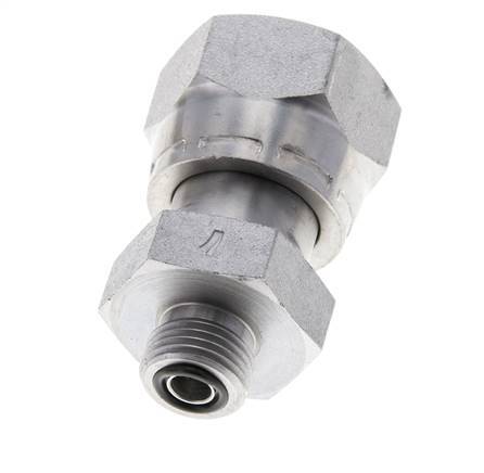 UN 1-3/16''-12 x UN 11/16''-16 F/M Zinc plated Steel Reducing Adapter ORFS 400 Bar - Hydraulic