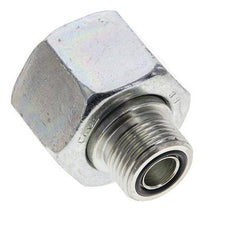 UN 1-3/16''-12 x UN 13/16''-16 F/M Zinc plated Steel Reducing Adapter ORFS 400 Bar - Hydraulic