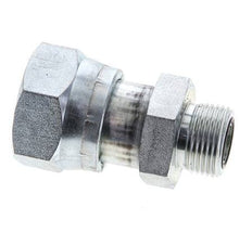 UN 1-7/16''-12 x UNS 1''-14 F/M Zinc plated Steel Reducing Adapter ORFS 400 Bar - Hydraulic