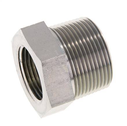 1 1/4'' NPT x 1'' NPT M/F Zinc plated Steel Reducing Ring 80 Bar - Hydraulic