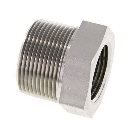 1 1/4'' NPT x 1'' NPT M/F Zinc plated Steel Reducing Ring 80 Bar - Hydraulic